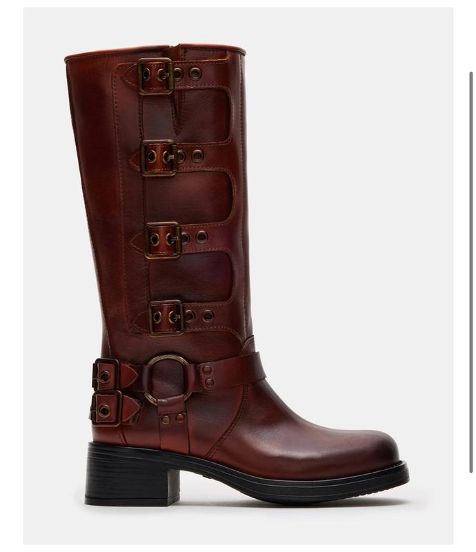 Steve Madden Women s Rocky Knee High Buckled Moto Boots Macy s