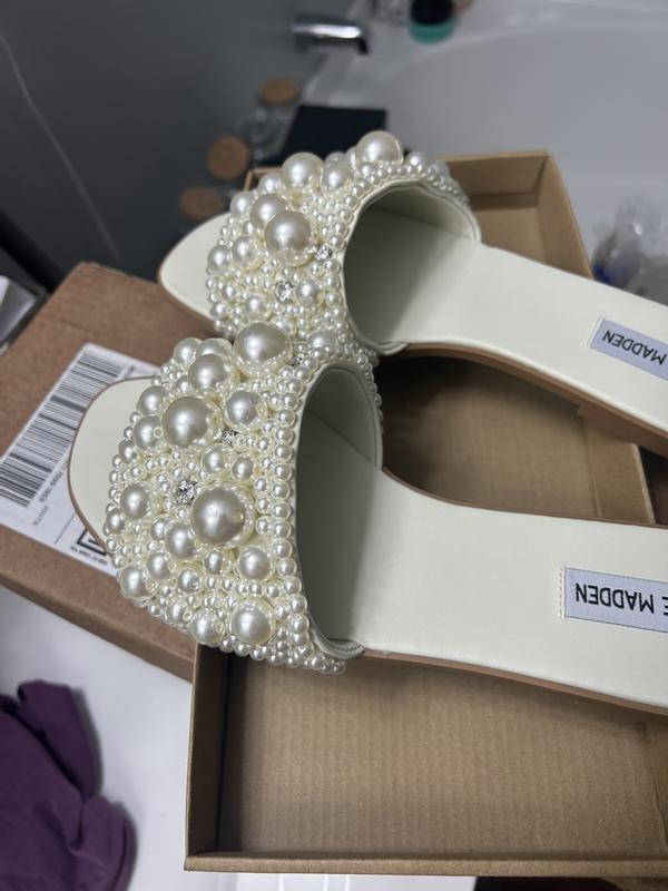 Steve Madden Women's Knicky Embellished Slide Sandals - Macy's