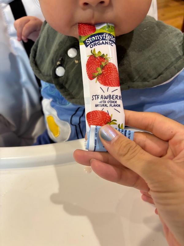 Stonyfield Organic Kids Strawberry Lowfat Yogurt Tubes, 8 Ct