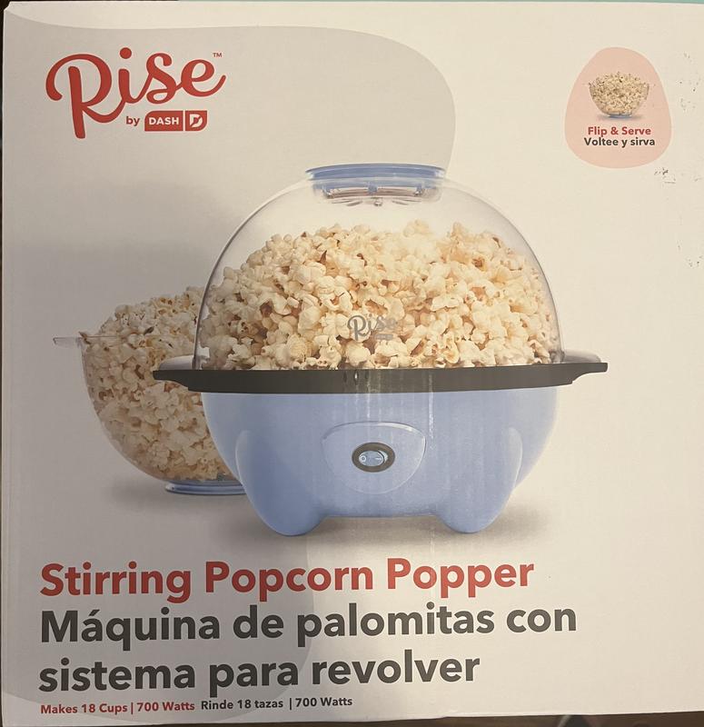 Dash 18 Cup Popcorn Maker with Measuring Cup Clear Bowl