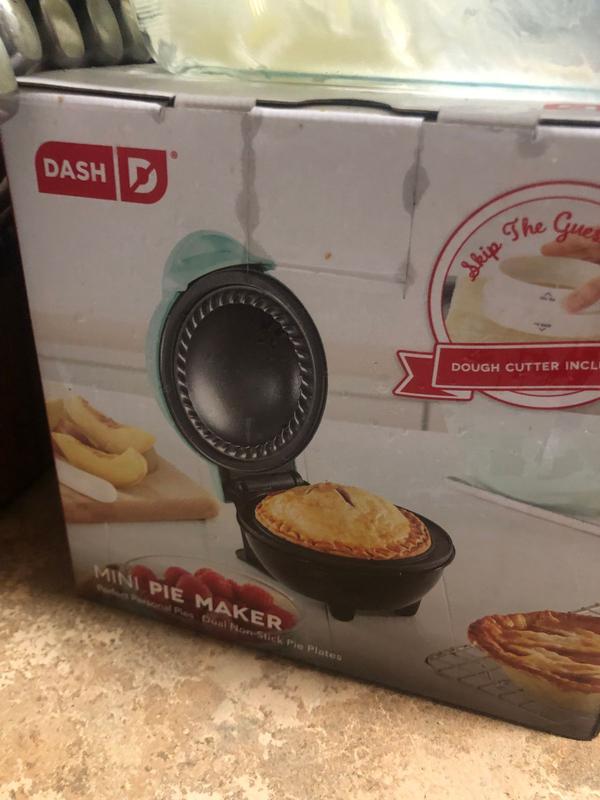 Dash Mini Pie Maker in Red Dual Non Stick Pie Plates w/ Dough Cutter  Included