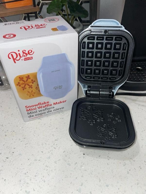 Rise by Dash Snowflake-Design Mini Waffle Maker, Blue