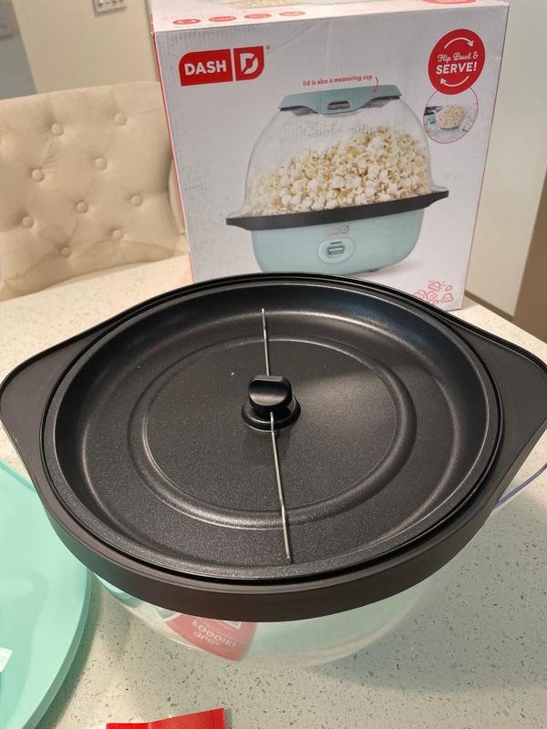 Dash SmartStore Stirring Popcorn Maker 3qt Hot Oil Electric Popcorn Machine with Clear Bowl 12 Cups - Aqua