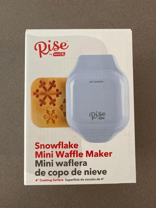 Rise by Dash Snowflake-Design Mini Waffle Maker, Blue