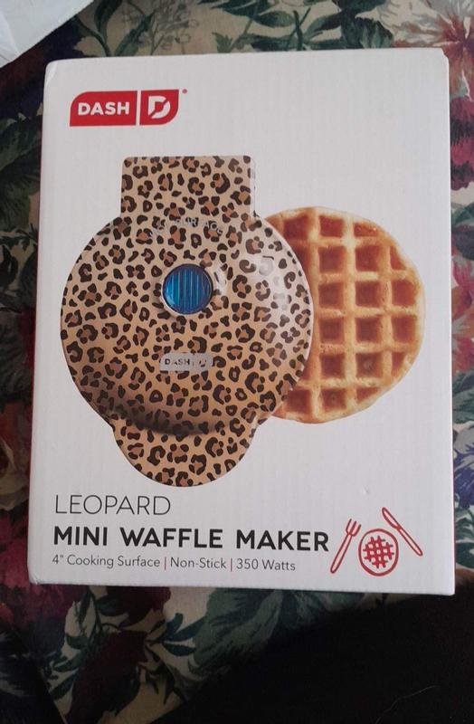 Dash Mini Maker Waffle, Leopard - Brown