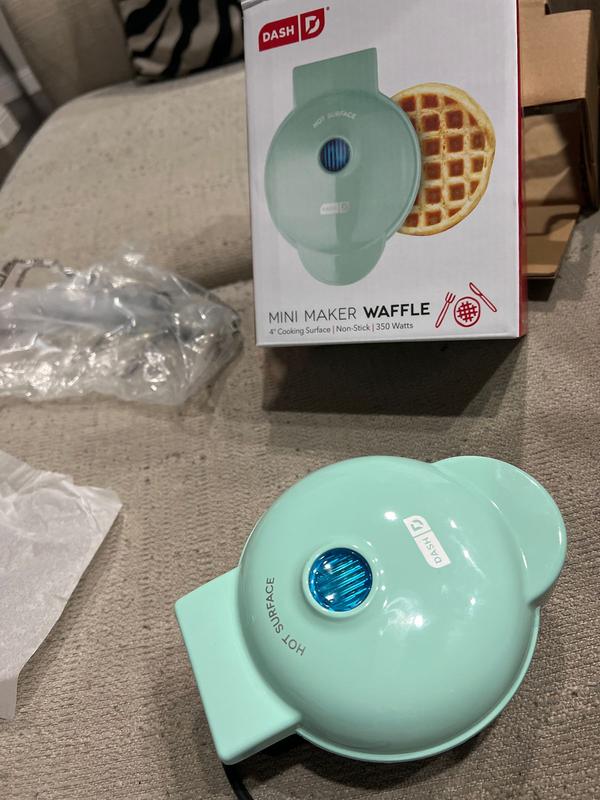Dash Mini Maker: The Mini Waffle Maker Machine for Individual Waffles,  Paninis, Hash Browns, & other on the go Breakfast, Lunch, or Snacks, with  Easy Clean, Dual Non-stick Sides - Aqua 