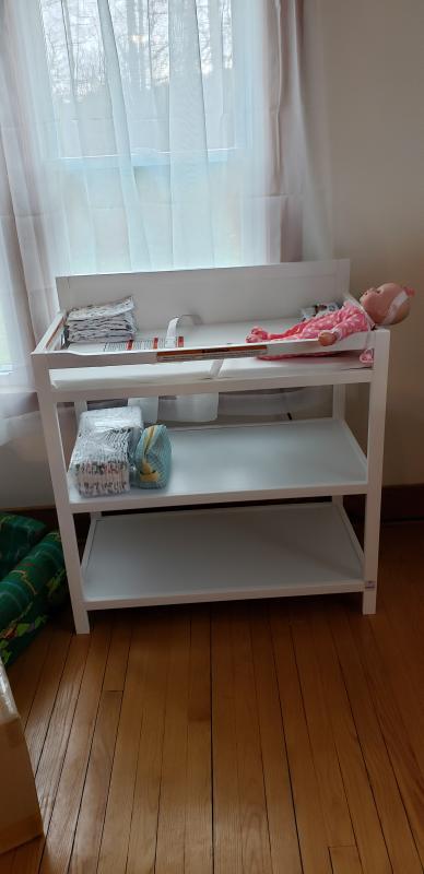 White company cheap changing table