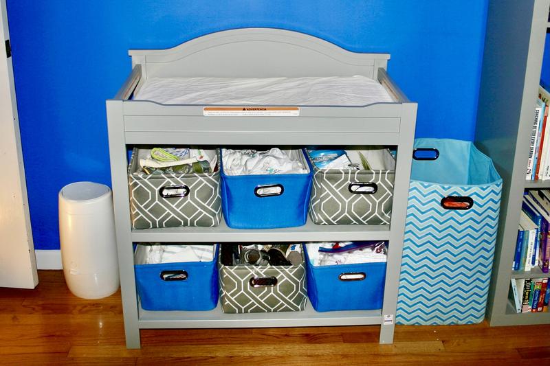 Changing Table with Baskets for Storage