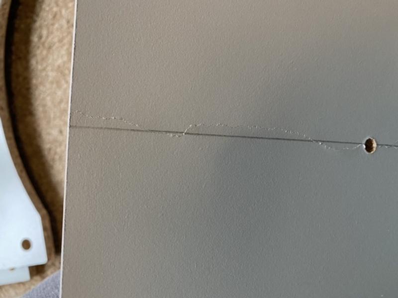 Looks like a break, but didn’t affect integrity of the board