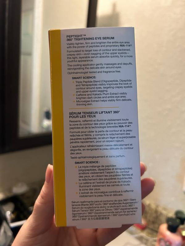 Customer photo for "Eye serum that shows results"