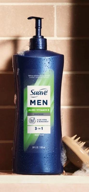 Buy Suave Men 3-in-1 Shampoo, Conditioner & Body Wash - Aloe Vera &  Bergamont Scent, 28 fl oz from Dollar General - available