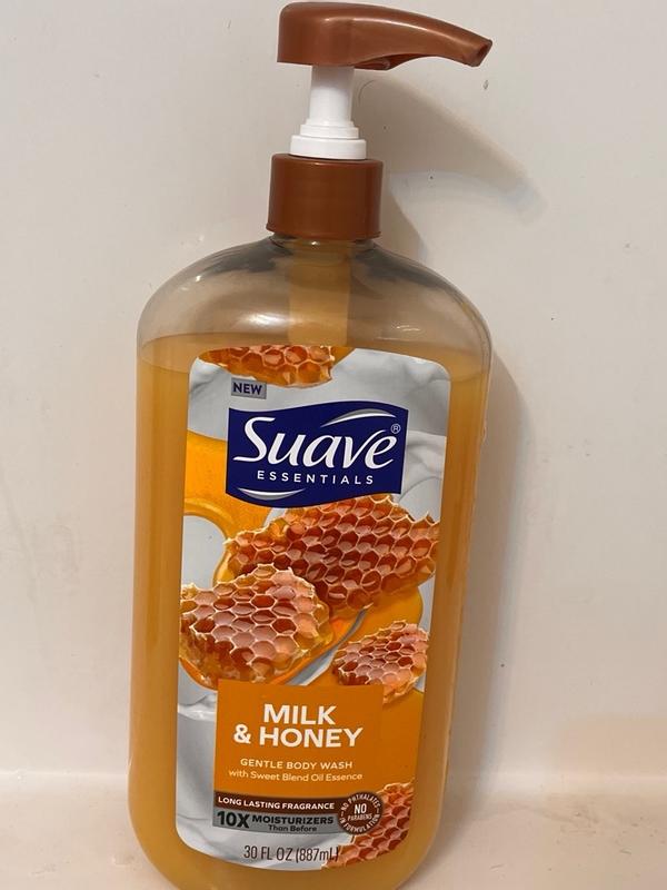 Suave Essentials Liquid Body Wash Milk and Honey with Vitamin E