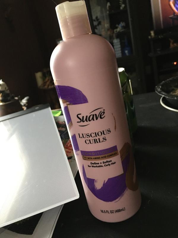 Suave Pink Luscious Curls Curl Defining Shampoo with Amino Acid Complex,  16.5 oz