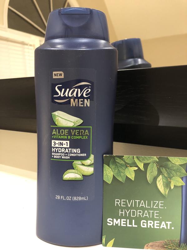 Suave Professionals Men's 3-in-1 Shampoo Conditioner & Body Wash, Citrus Rush - 28 fl oz bottle