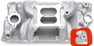 Edelbrock 7501 Performer RPM Aluminum AIR-Gap Intake Manifold; For Chevy S/B