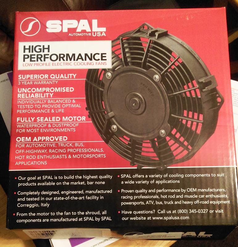 SPAL 30100435 Low Profile 12V 10" Puller Cooling Fan
