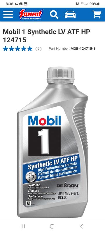 Mobil 1 Synthetic LV ATF HP 124715 Reviews | Summit Racing