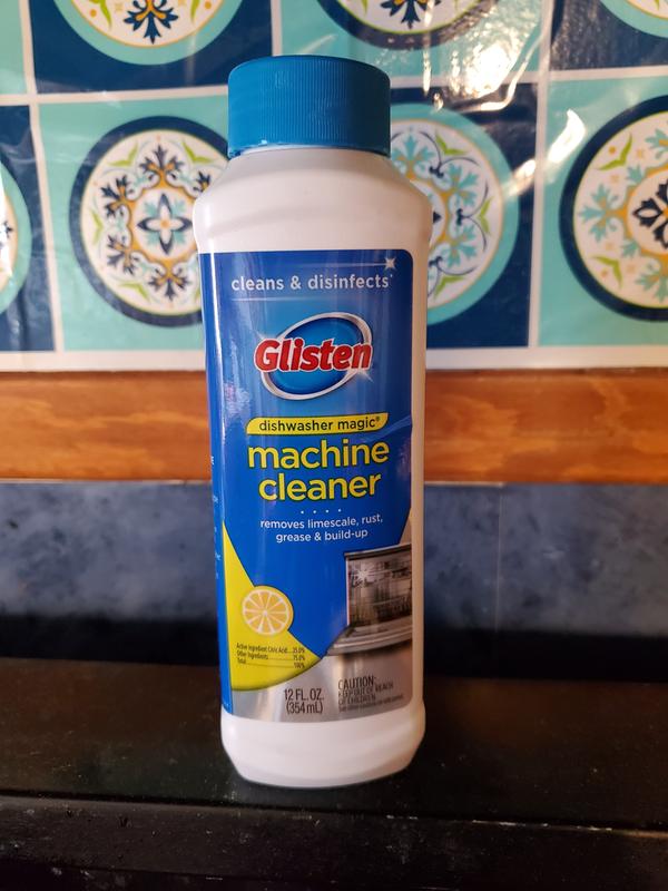 Glisten Dishwasher Magic Machine Cleaner Lemon Scent Bottle - 12