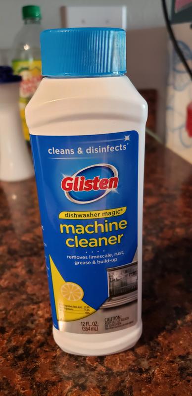 Glisten Dishwasher Magic Machine Cleaner Lemon Scent Bottle - 12