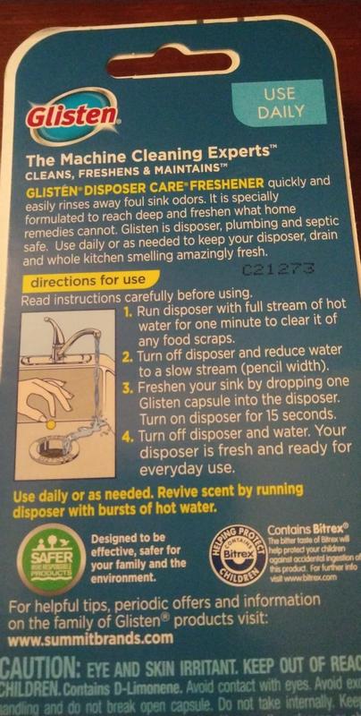 Glisten® Disposer Care®, Garbage Disposal Cleaner