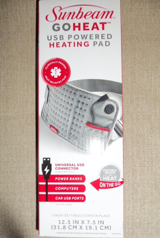 GoHeat™ USB Powered Heating Pad, Gray | Sunbeam