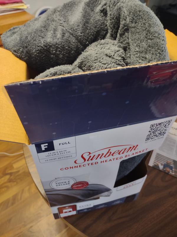 Sunbeam Slate Full Size Electric Lofttec Heated Electric Blanket with Wi-Fi  Connection 985118146M - The Home Depot