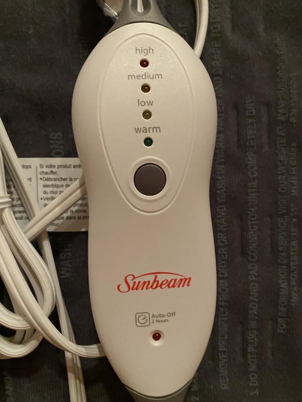 Sunbeam heating pad discount blinking on high