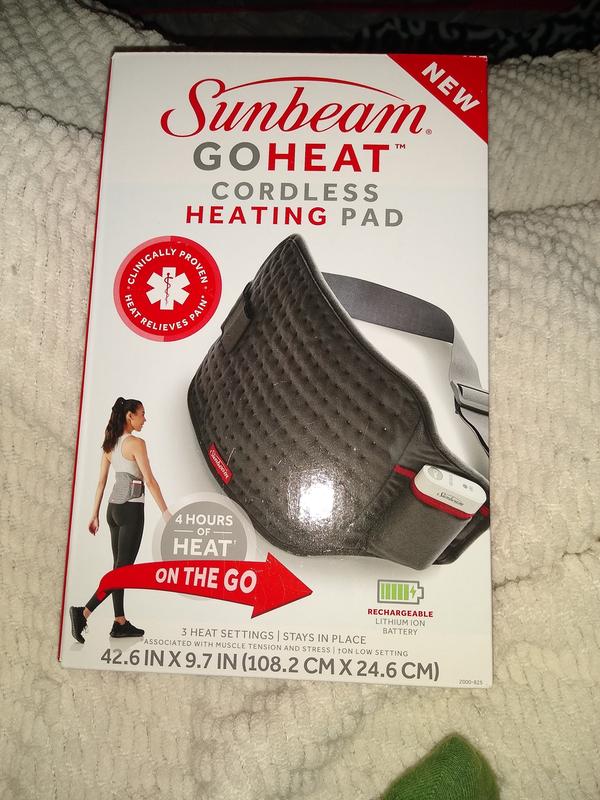 Cordless Heating Pad for Back Pain Relief - Wireless Heating Pad