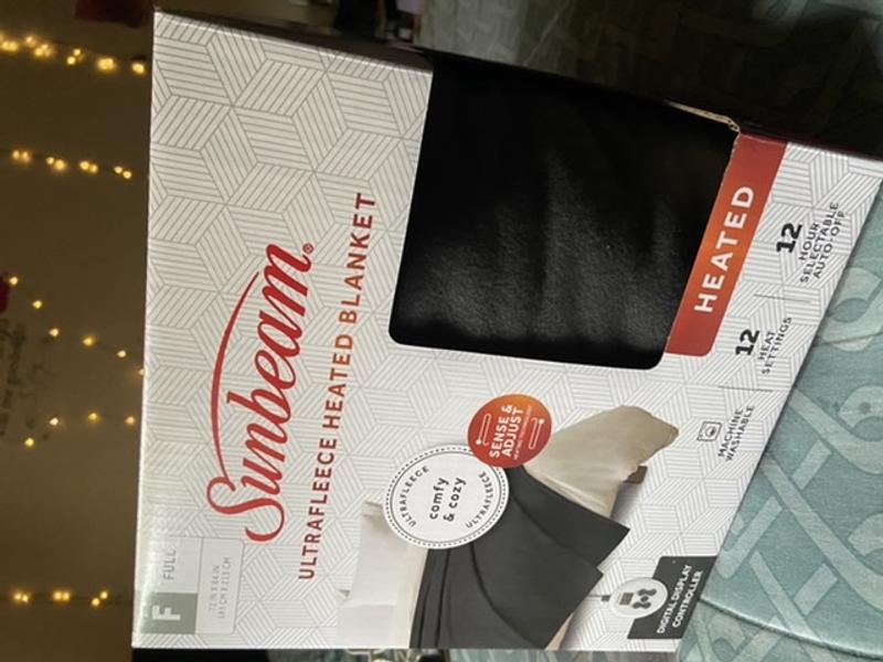 Sunbeam Ultrafleece Heated Blanket Dark Shadow, Full | Meijer