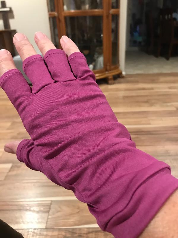 Sun Protective Fingerless Thumb Hole Gloves Long Length – UPF 50+