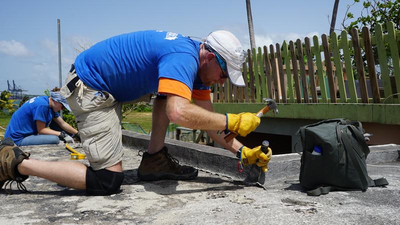 Rebuilding roofs in Puerto Rico