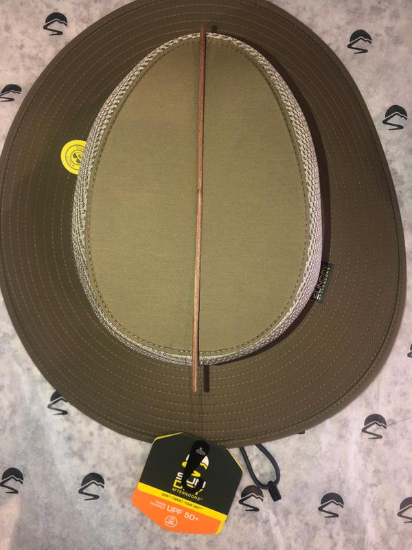 Kool Breeze Fedora Brown w/Wide Band Solar Cooling Hat UPF 50+ Protection