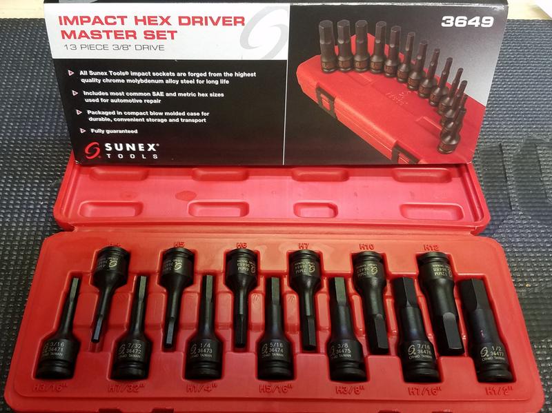 Sunex hex store socket set