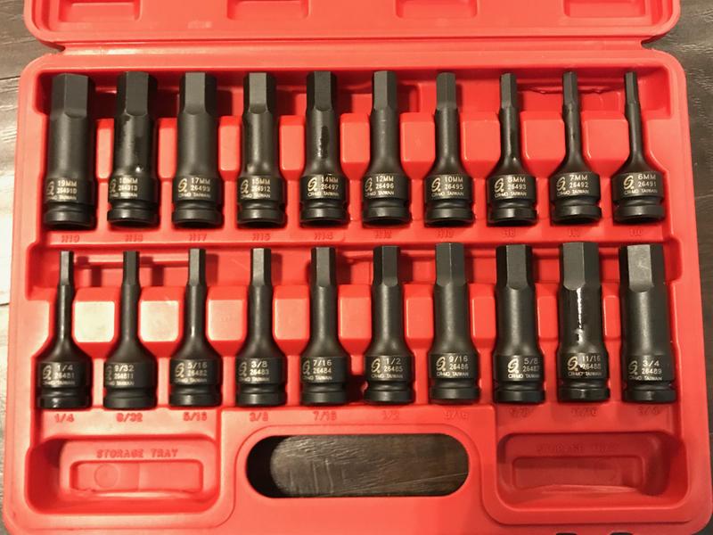 Paramount 16 Piece 1/2 Drive Inch/Metric Impact Hex Bit Socket Set for  Automotive: 1/4 to 3/4 