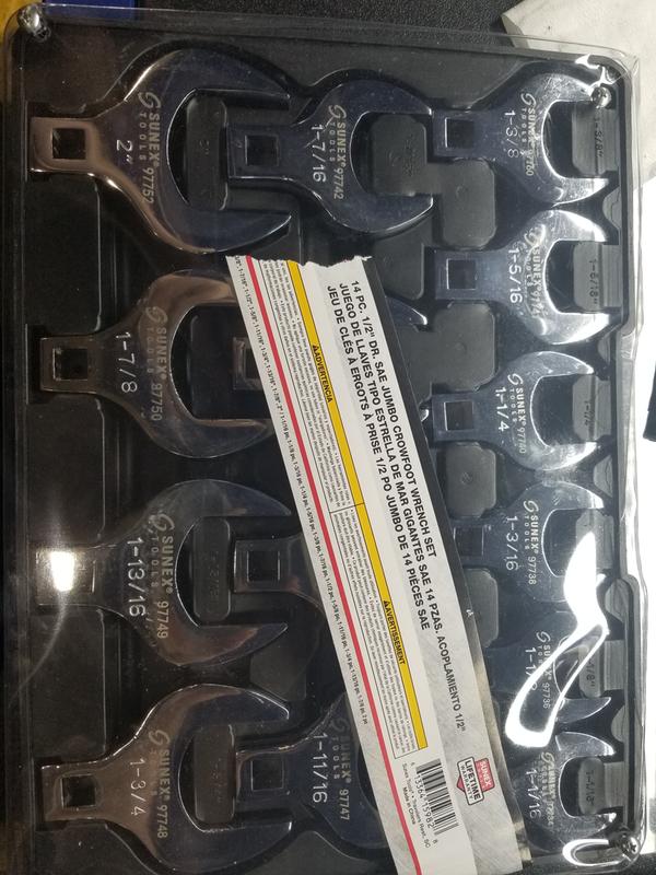 Jumbo crowfoot wrench deals set