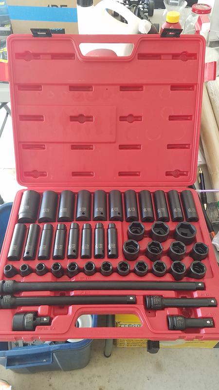 43pc 1/2 Dr. SAE Master Impact Socket Set - SUNEX Tools