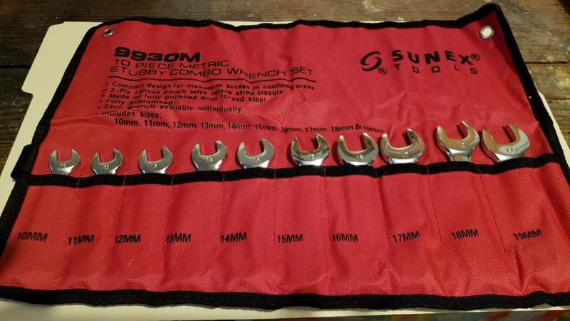10 Pc. Metric Stubby Full Polish Combination Wrench Set – SUNEX Tools