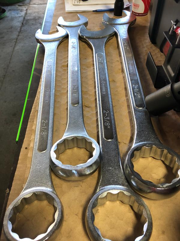 4-Piece Super Jumbo SAE Combination Wrench Set