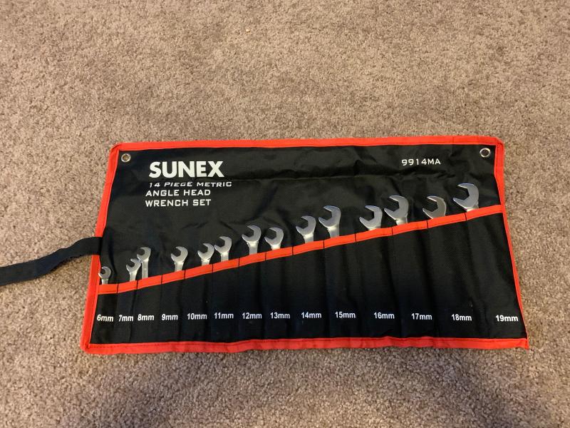 Fully Polished Metric Angle Head Wrench Set - SUNEX Tools