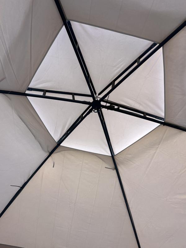 SUNJOY Beige Replacement Canopy For Vineyard Gazebo (11X15