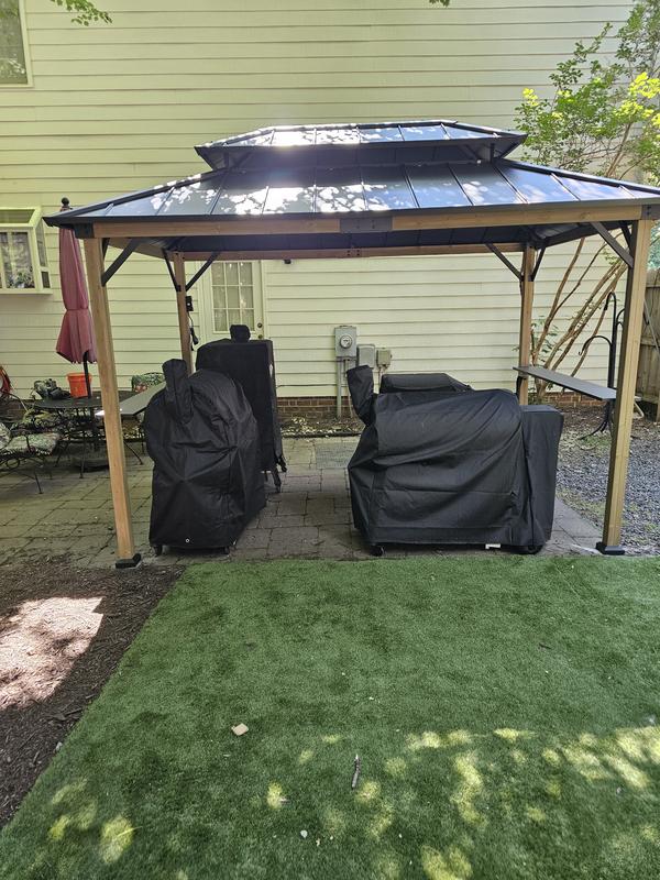 Sunjoy 8 x 12ft. Churchill Cedar Framed Grill Gazebo at Tractor