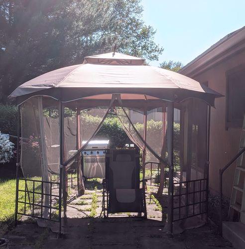 SUNJOY Khaki+Dark Brown Replacement Canopy For Newport