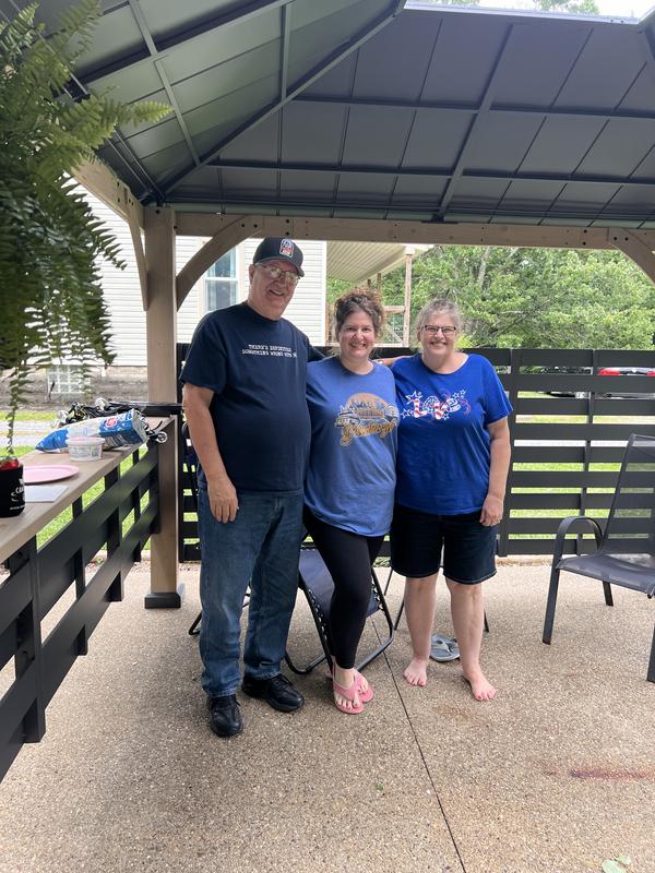 Enjoying the gazebo!