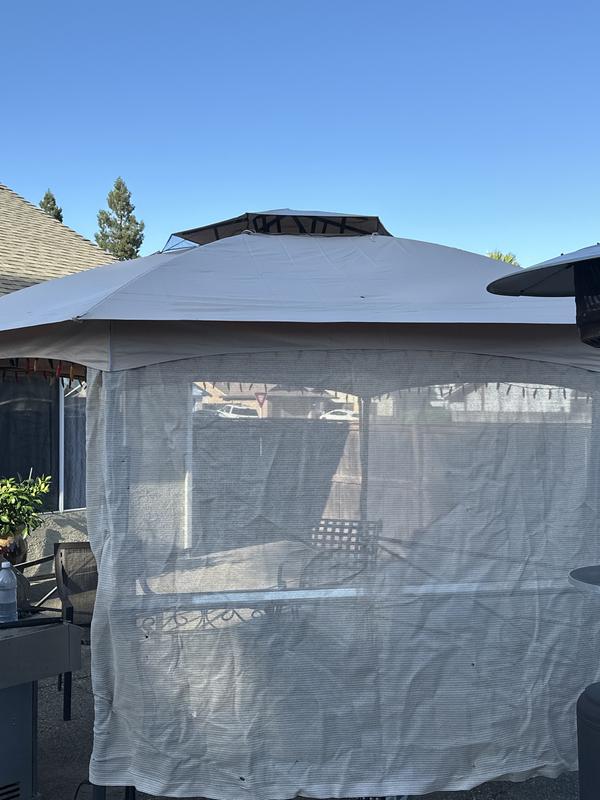 SUNJOY Beige Replacement Canopy For Vineyard Gazebo (11X15