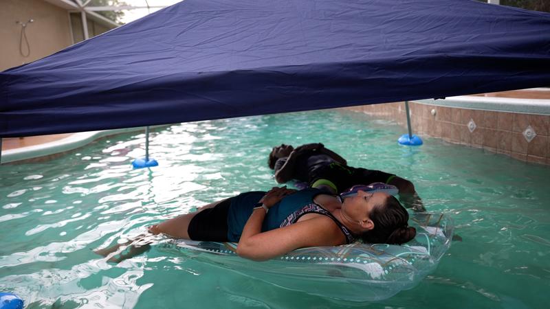 Enjoying the Pool Gazebo
