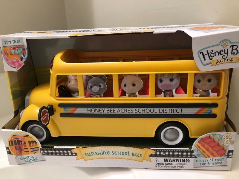 Honey Bee Acres Sunshine School Bus Vehicle with Lights