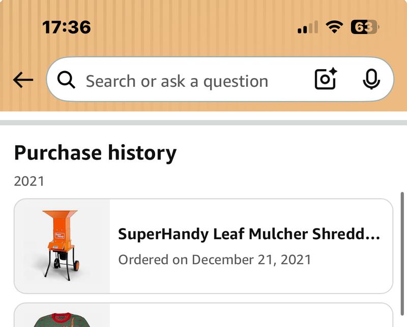 Purchase history