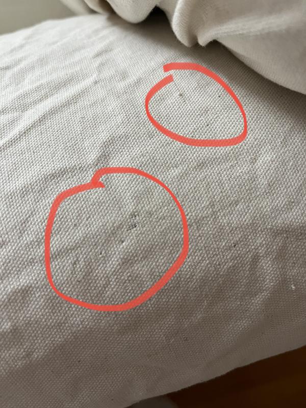 Visible holes in cover