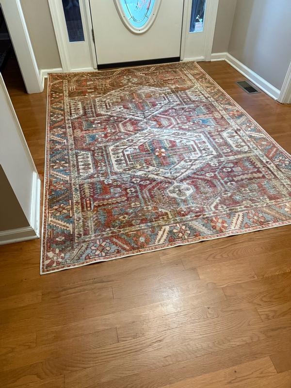 Surya Lavable 3 X 4 Burnt Orange Indoor Medallion Oriental Area Rug at ...