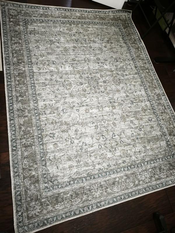Livabliss Lauren Liess Bramble 9-ft x 12-ft Taupe/Slate Blue Indoor ...